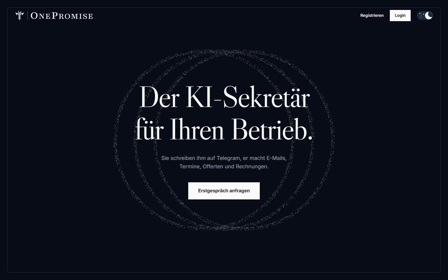 Vorschau der Website onepromise-ki.ch